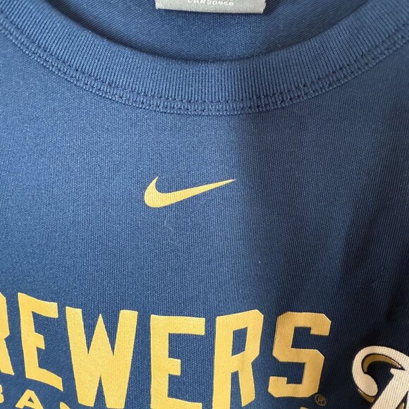 Nike Dri-Fit Milwaukee Brewers Baseball Performace T-Shirt Womens Medium (12/14) - Picture 6 of 11
